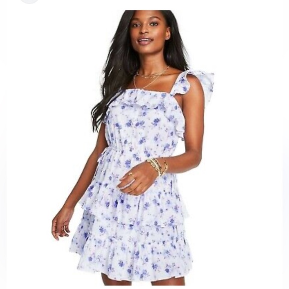 LoveShackFancy x target limited floral cottage ruffle Ruched waist Dress Amalie - Picture 1 of 16